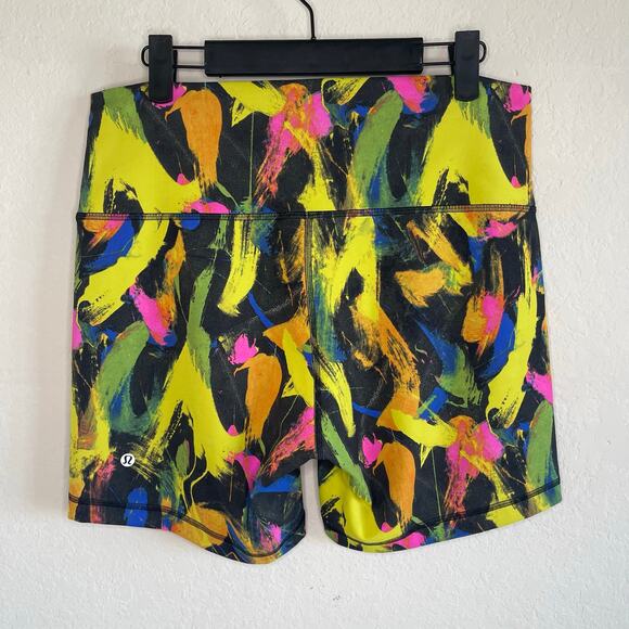 Lululemon Wunder Train High-Rise 6" shorts in Undertone Black Multi - Size 14 - Picture 3 of 6